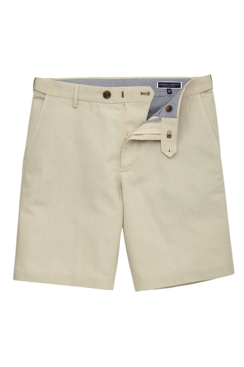 Cotton Linen Shorts, Alternate, color, Stone