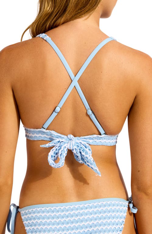 Seafolly Milti Fit Triangle Bikini Top In Blue