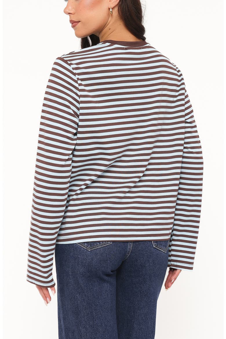 Ruva Stripe Long Sleeve T-Shirt, Alternate, color, BROWN BLUE STRIPE