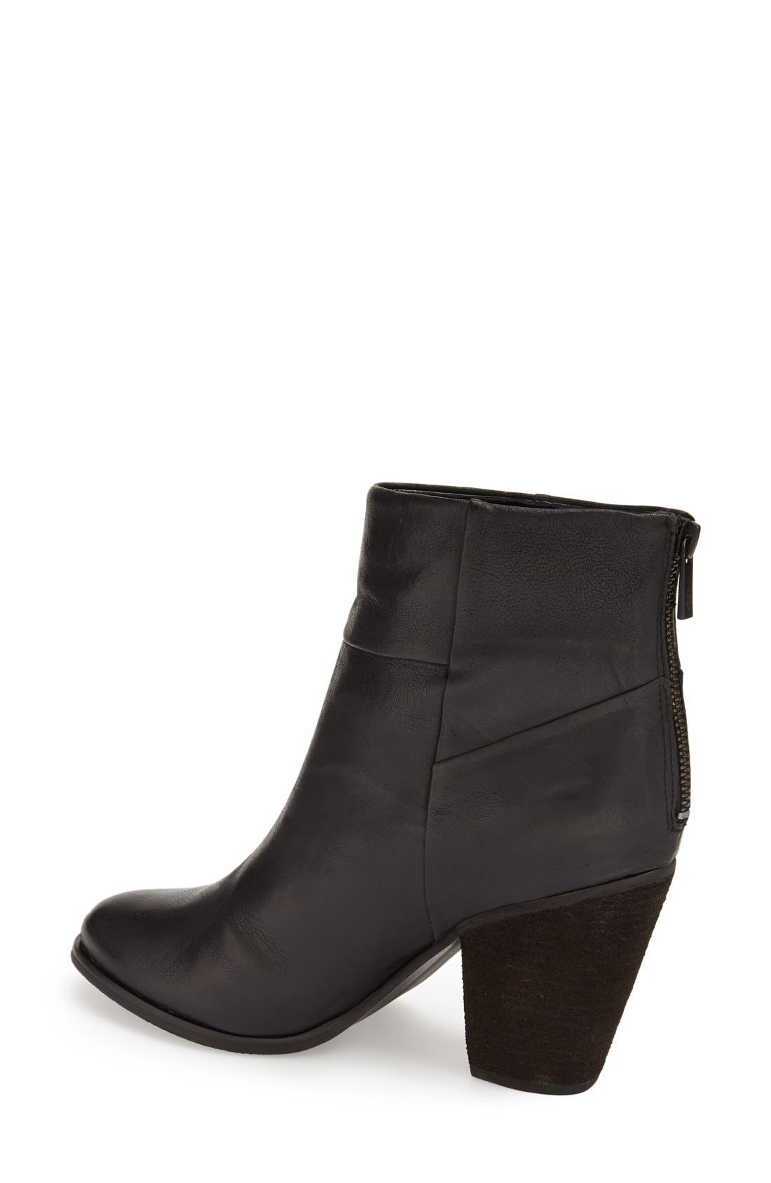 'Hadley' Bootie, Alternate, color, BLACK LEATHER