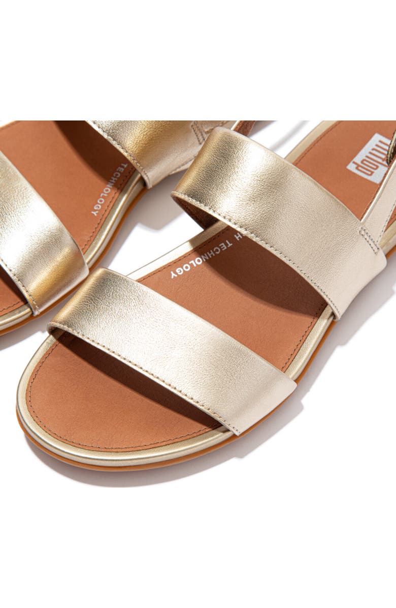 FitFlop Gracie Leather Back Strap Sandals, Alternate, color, Platino