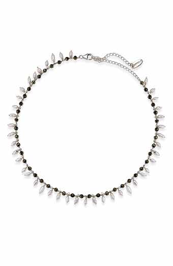 Freshwater Pearl and Pyrite Necklace