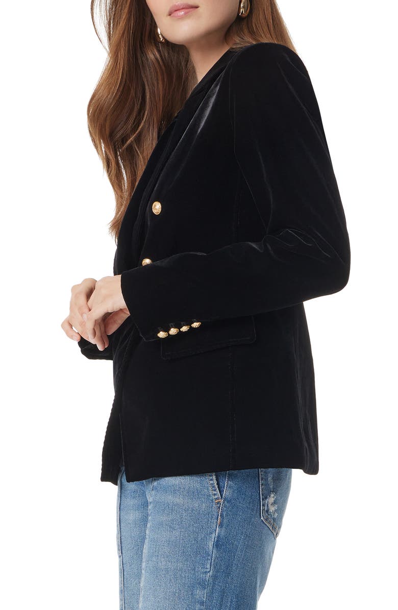 Sam Edelman Imogen Double Breasted Velvet Blazer, Alternate, color, 