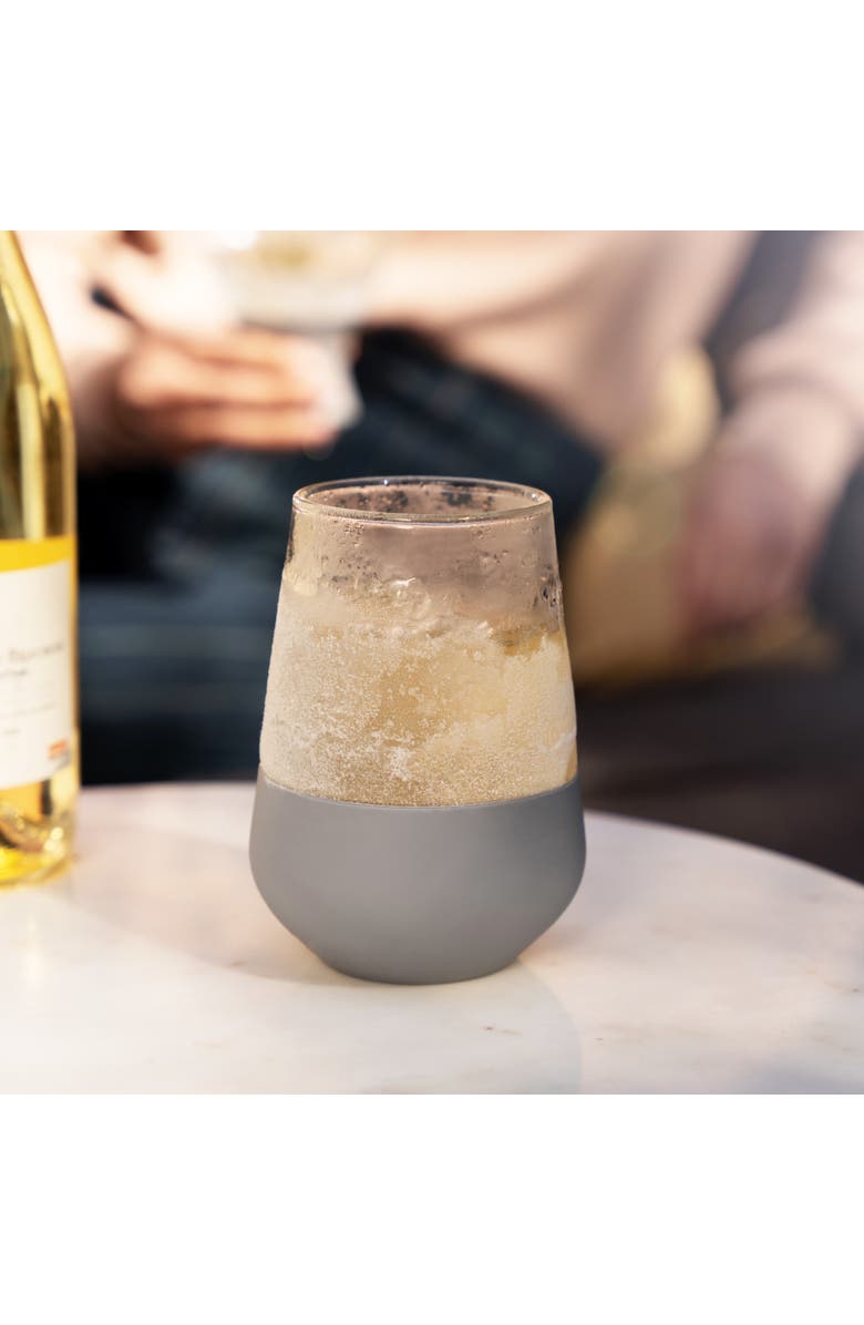 HOST Glass FREEZE Wine Cooling Cup Set of 2, Alternate, color, Gray