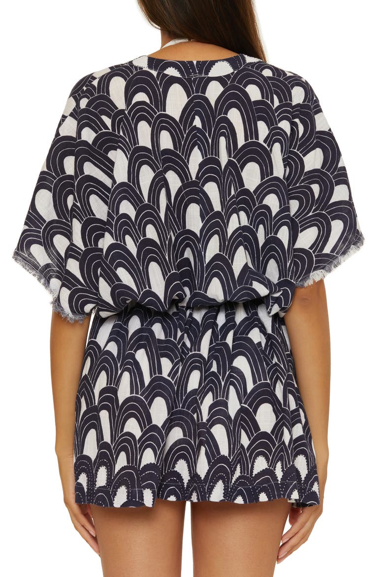 Arches Cotton Cover-Up Tunic, Alternate, color, INK