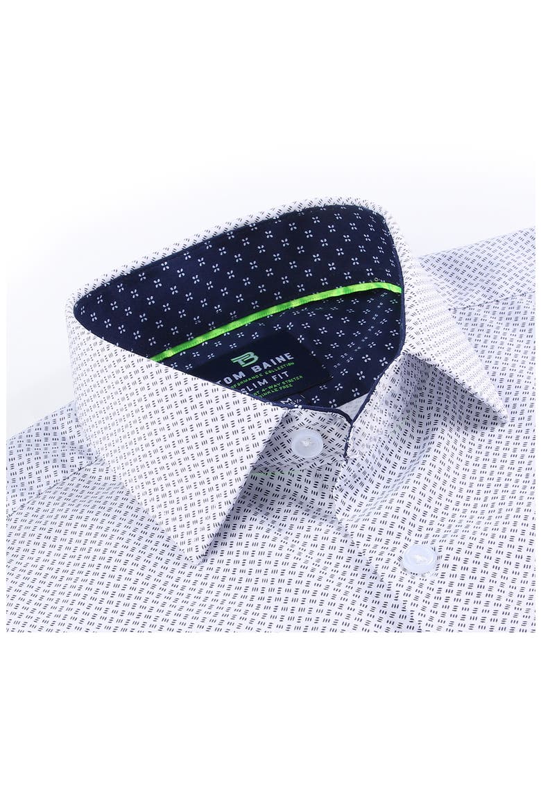 Regular Fit Performance Stretch Long Sleeve Button Front Shirt, Alternate, color, WHITE