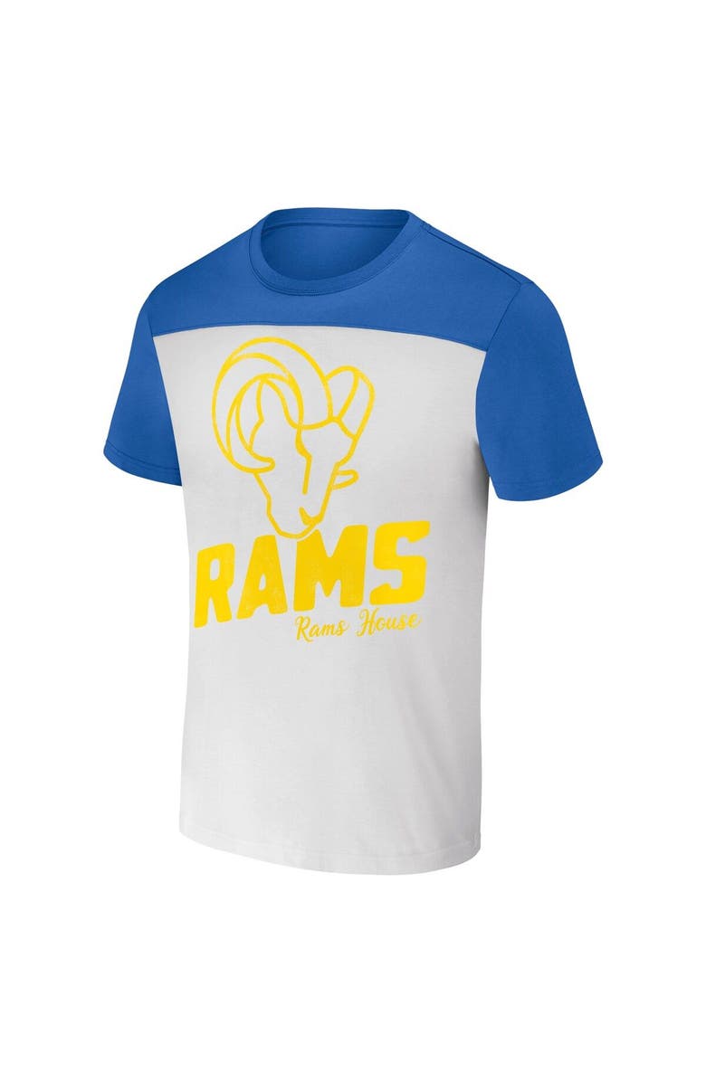 NFL X DARIUS RUCKER Men's NFL x Darius Rucker Collection by Fanatics White/Royal Los Angeles Rams Colorblocked T-Shirt, Alternate, color, White