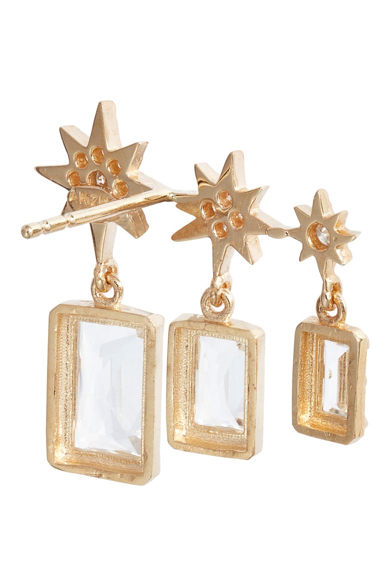 Triple Baguette Ear Crawlers, Alternate, color, YELLOW GOLD