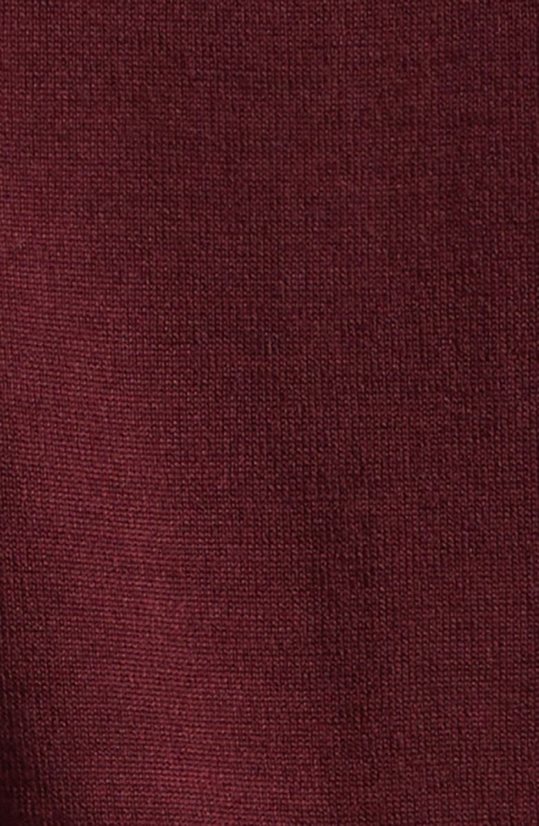 Valentino VLOGO Virgin Wool Polo Sweater, Alternate, color, Wine