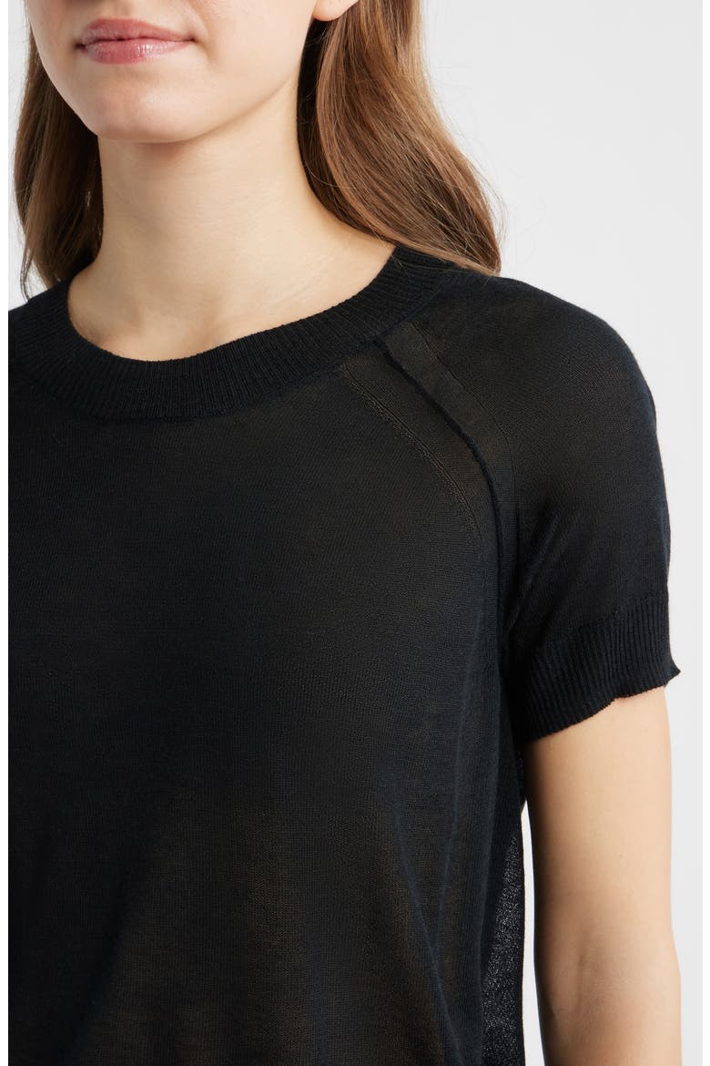 Short Sleeve Knit Shirt, Alternate, color, BLACK
