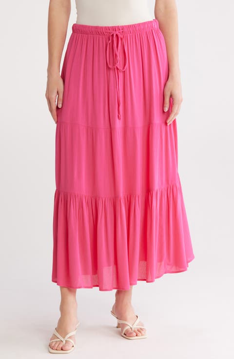 Solid Tiered Skirt