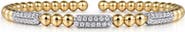 Gabriel & Co. Bujukan Diamond Bar Beaded Cuff Bracelet