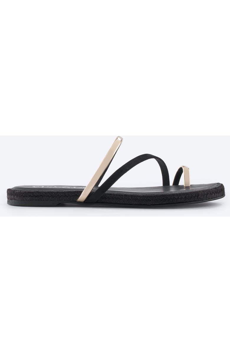 VISCATA Miramar Suede Espadrille Sandal Flats, Main, color, Black