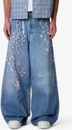 mnml Rave Chain Printed Relaxed Wide Leg Jeans