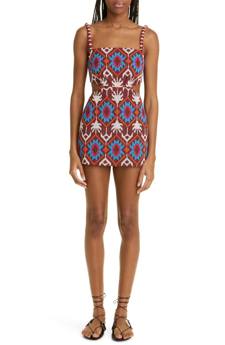 Johanna Ortiz Leyenda Anudada Embroidered Strap Convertible Dress, Main, color, 