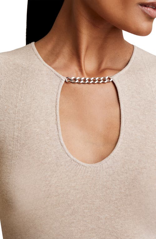 Reiss Nola Sleeveless Midi Sweater Dress In Neutral