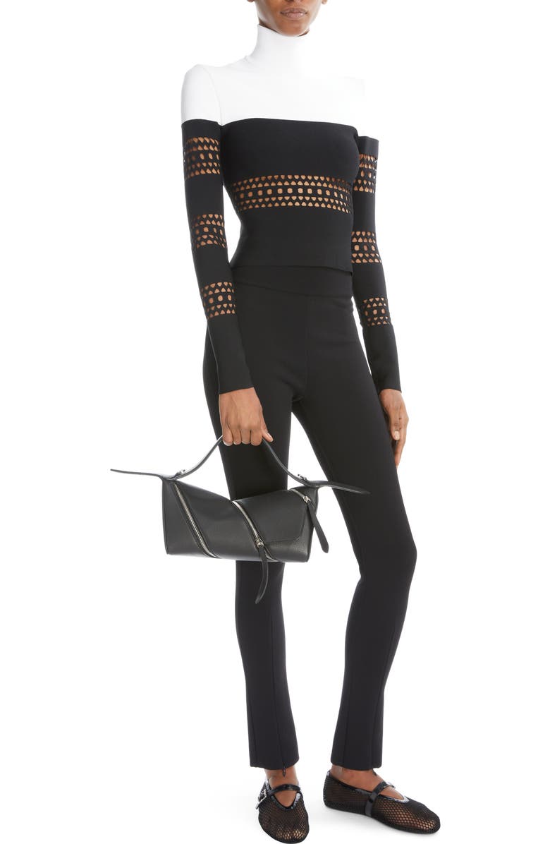 Alaïa Le Zip Leather Top Handle Bag, Alternate, color,