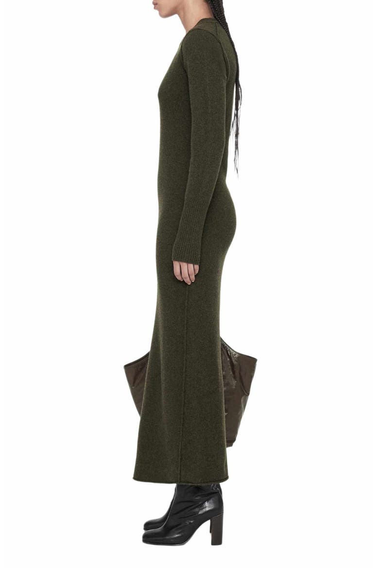 Erith Merino Wool Dress, Alternate, color, DEEP KHAKI GREEN