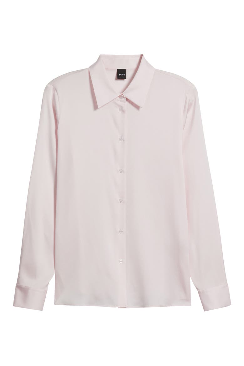 Bonya Stretch Silk Button-Up Shirt, Alternate, color, OCEAN ROSE