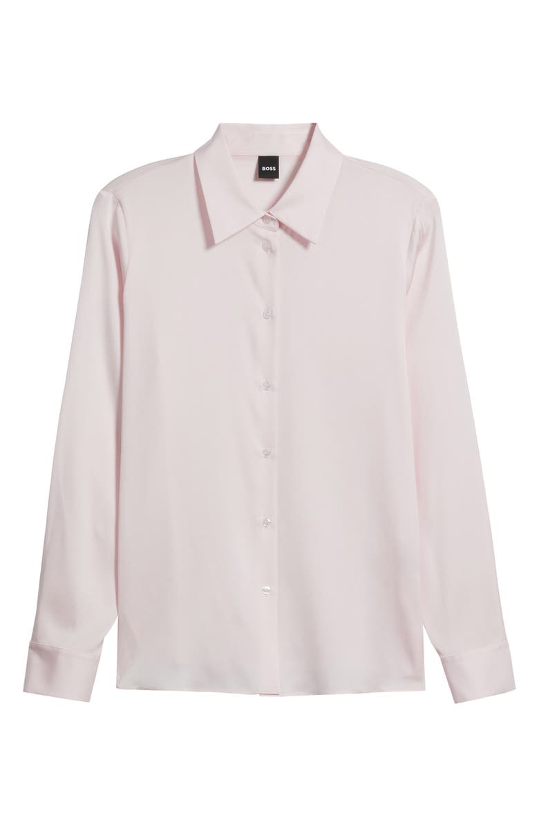 BOSS Bonya Stretch Silk Button-Up Shirt, Alternate, color, Ocean Rose