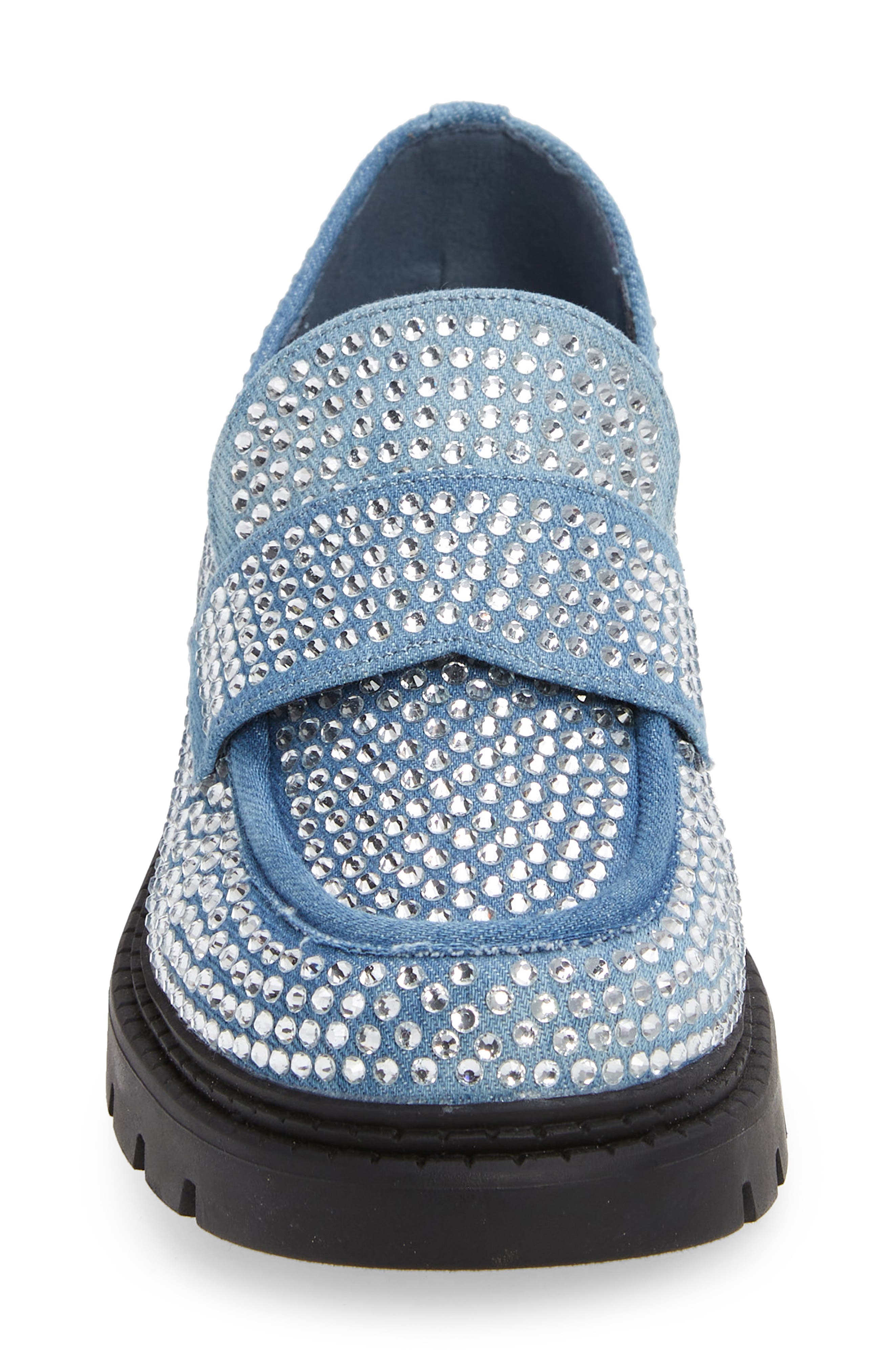 AZALEA WANG Thumper Denim Loafer, Alternate, color, 
