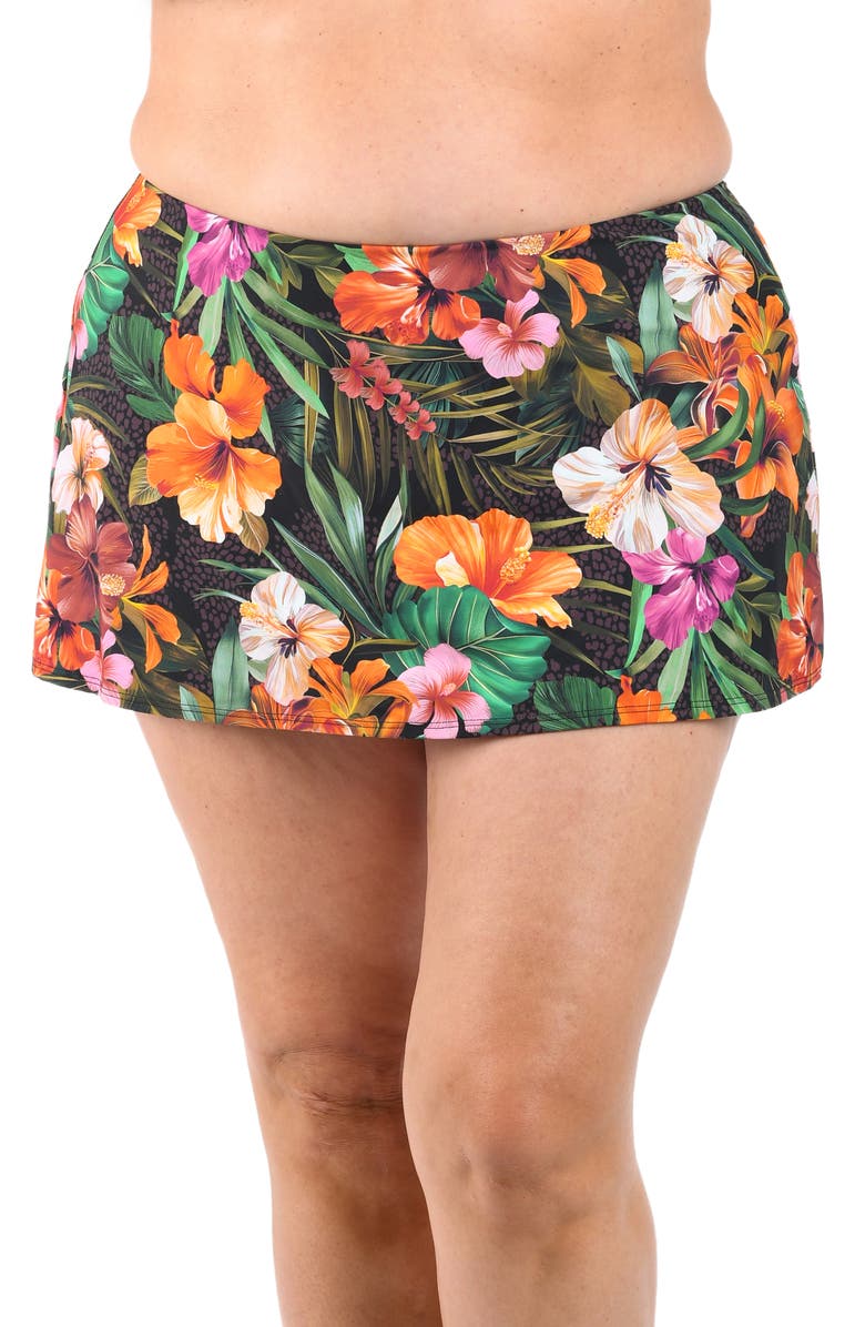 La Blanca Tropical Hideaway Skirted Swim Bottoms, Alternate, color, Floral Multi