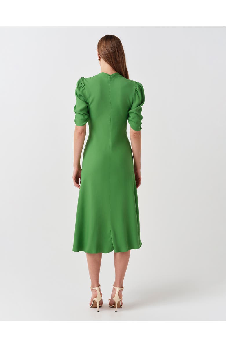 Ghost London Mia Crepe V-Neck Midi Dress, Alternate, color, Green