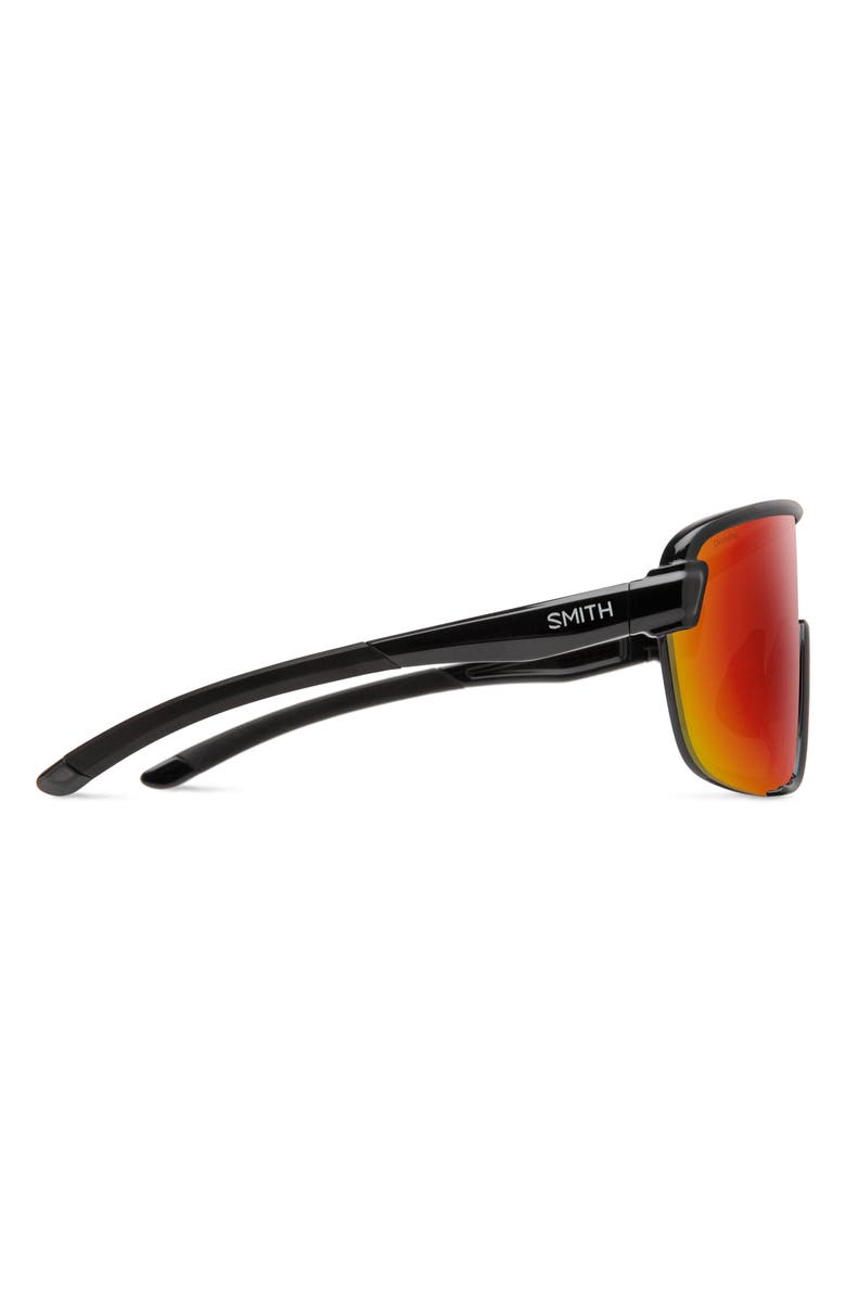Smith Bobcat 135mm ChromaPop<sup>™</sup> Shield Sunglasses, Alternate, color, Black / Red Mirror
