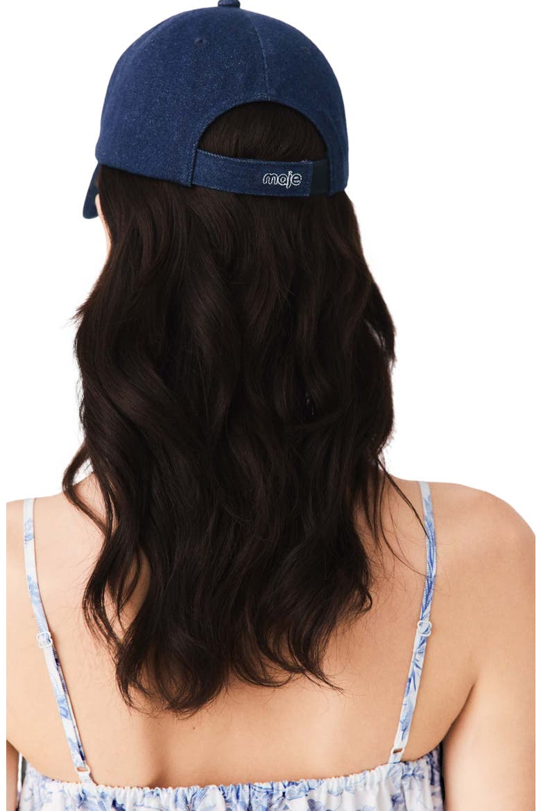Raw denim cap with logo, Alternate, color, Marine blue