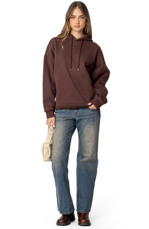 Edikted San Antonio Graphic Hoodie In Brown