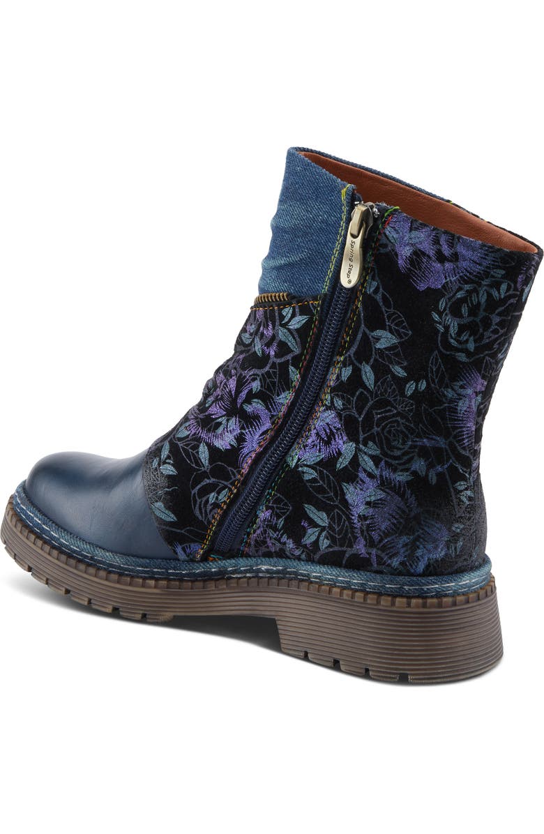 L'Artiste by Spring Step Avrilrose Platform Bootie, Alternate, color, Navy Multi