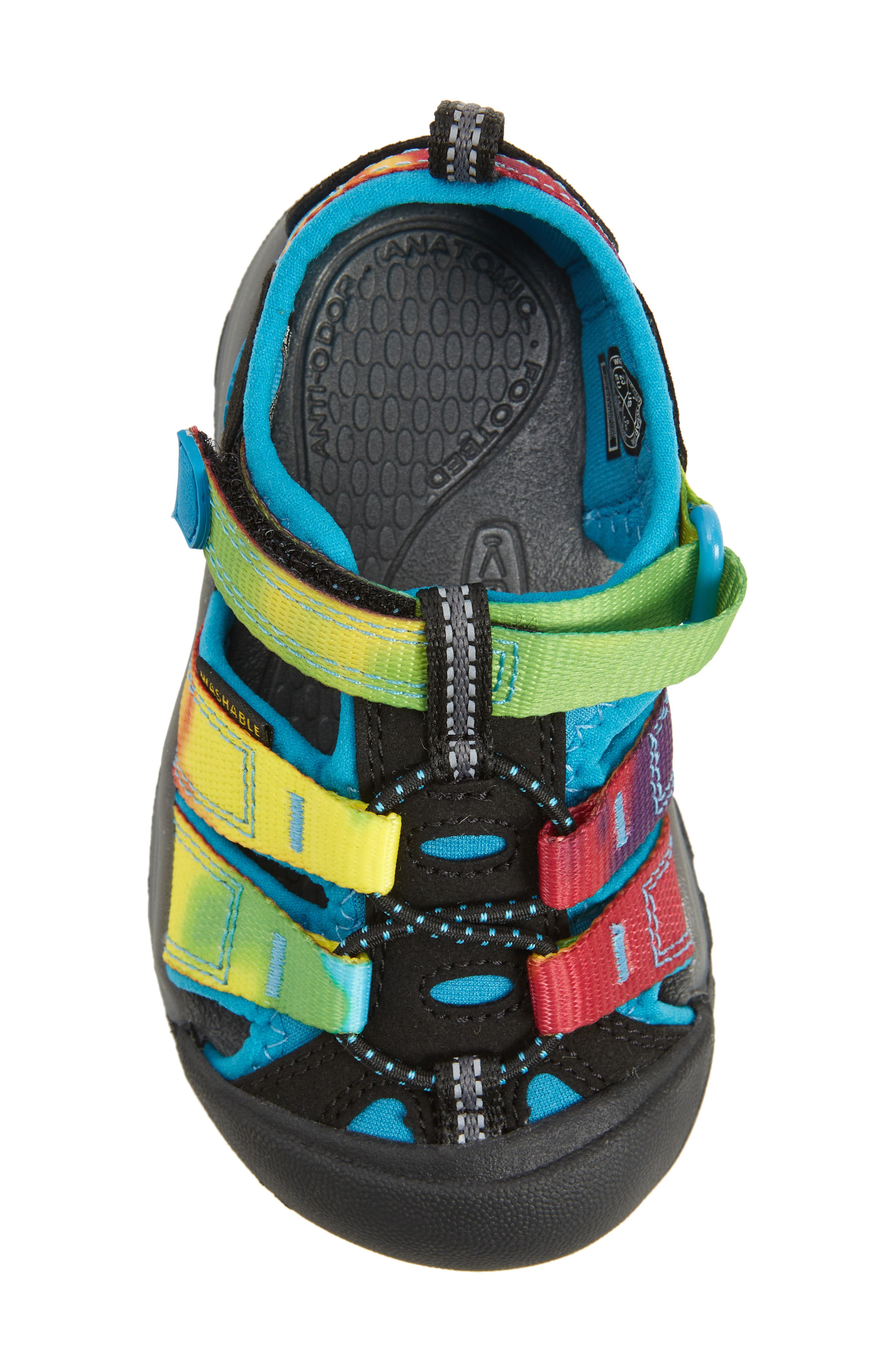 KEEN Kids' Newport H2 Water Friendly Sandal, Alternate, color, Rainbow Tie Dye