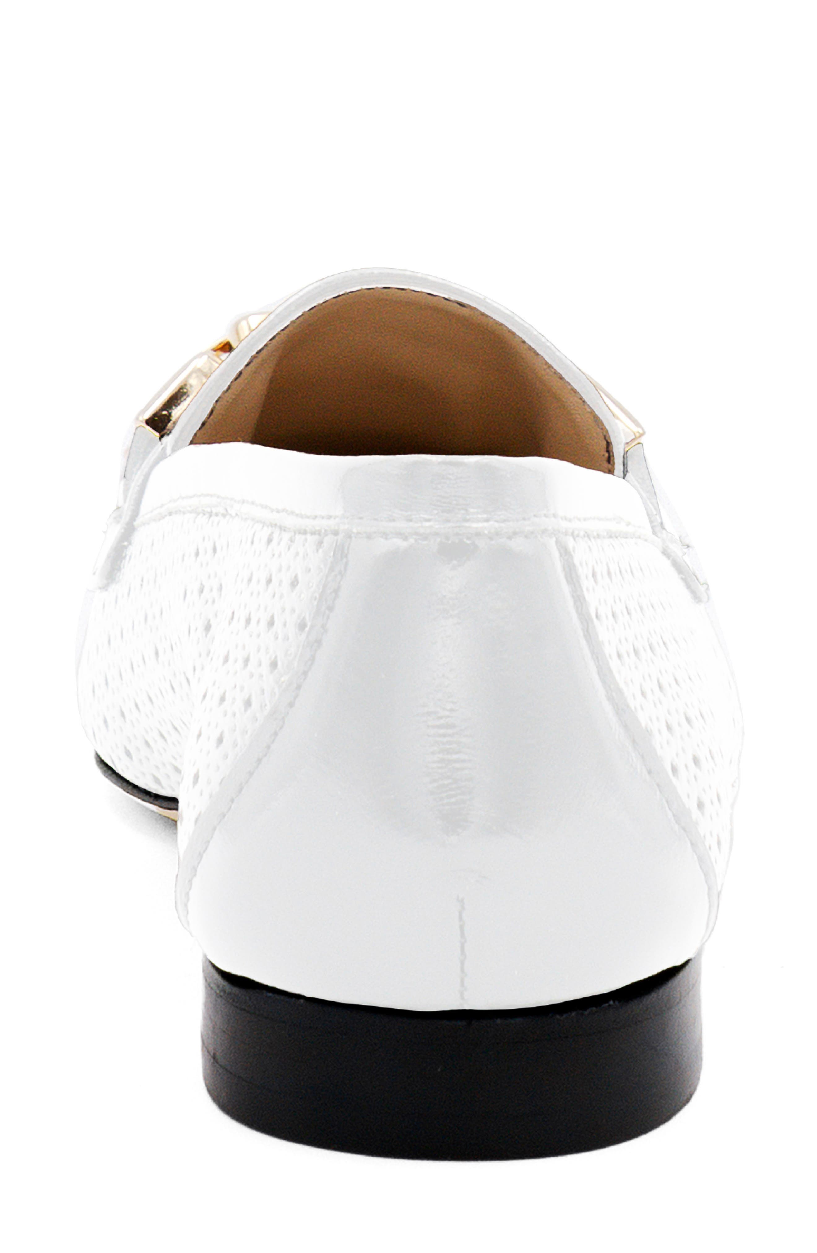 Gabbanella Perforated Loafer, Alternate, color, WHITE SOFT PAINT