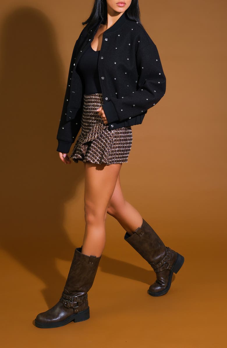 Rhinestone Bomber Jacket