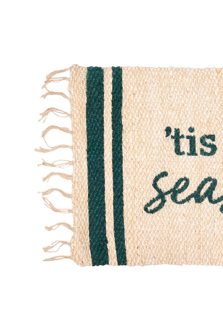 'tis the Season Jute Rug, Alternate, color, Blue