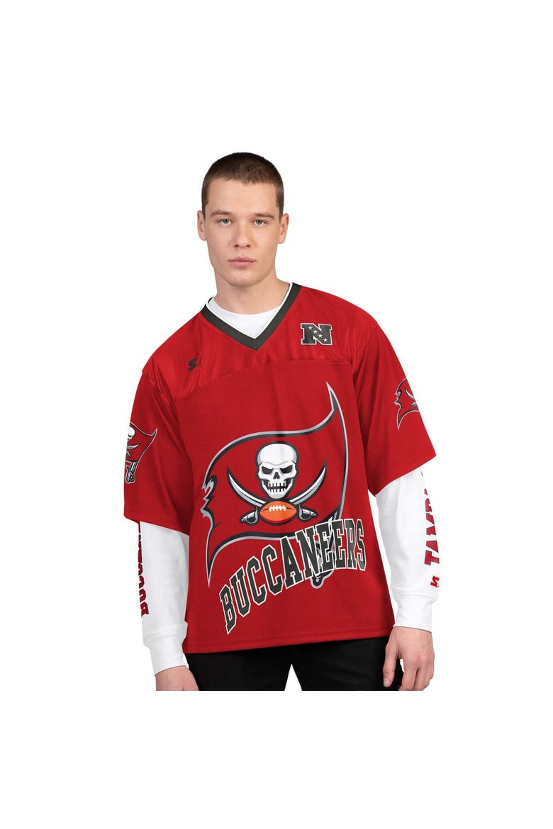 Men's Starter Red/White Tampa Bay Buccaneers Short Sleeve & Long Sleeve T-Shirt Combo Pack, Main, color, Red