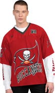 STARTER Men's Starter Red/White Tampa Bay Buccaneers Short Sleeve & Long Sleeve T-Shirt Combo Pack
