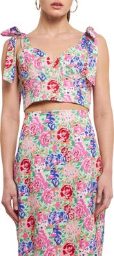 Endless Rose Floral Print Crop Tank