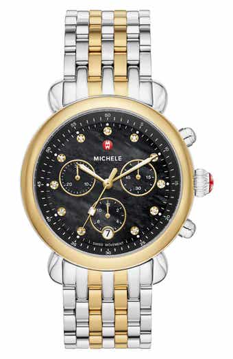 MICHELE CSX Two-Tone Diamond Bracelet Watch, 39mm