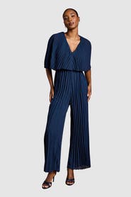 Coast Pleated Wrap Front Georgette Jumpsuit