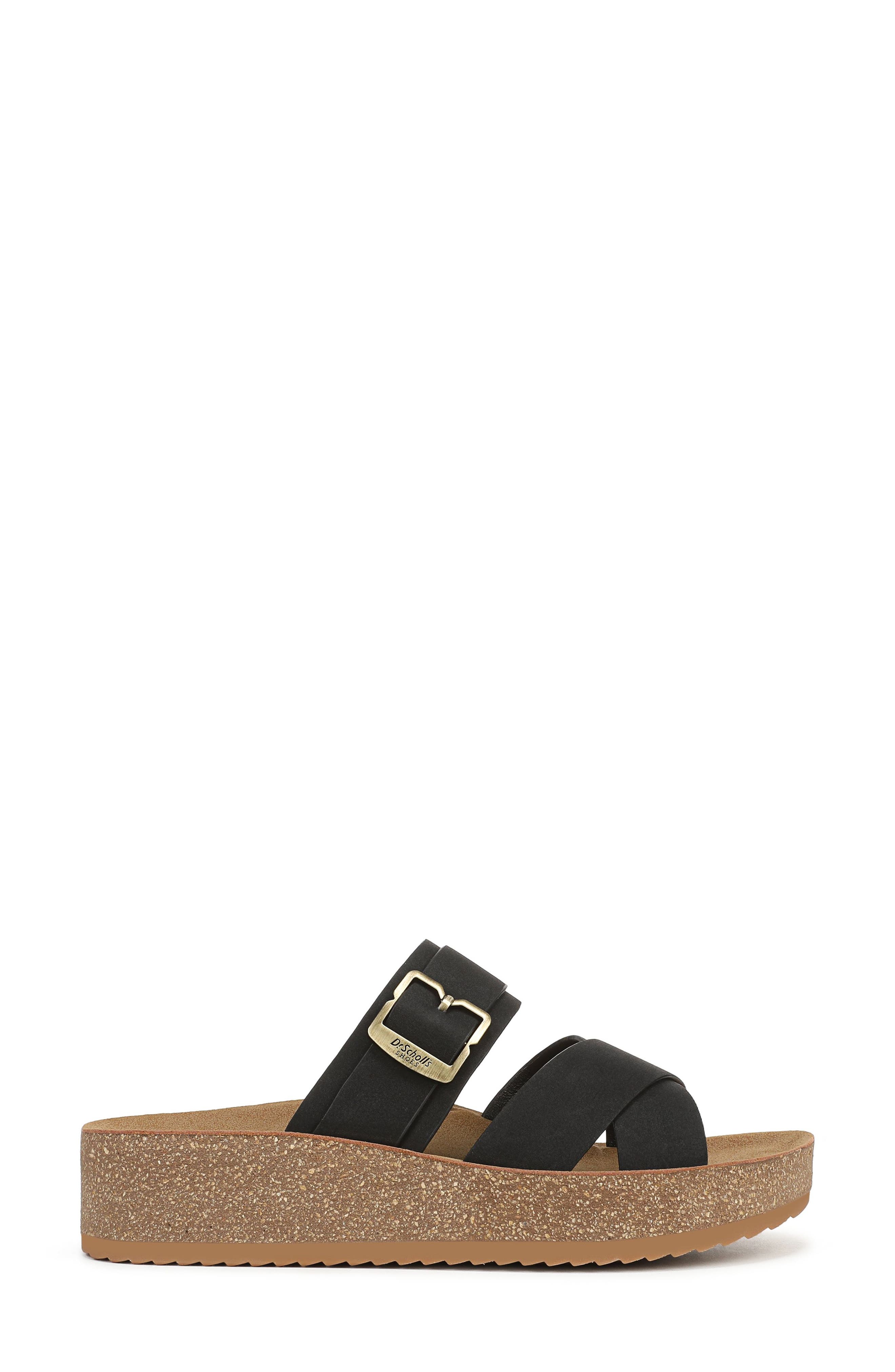 Dr. Scholl's Happy Day Wedge Sandal, Alternate, color, Black