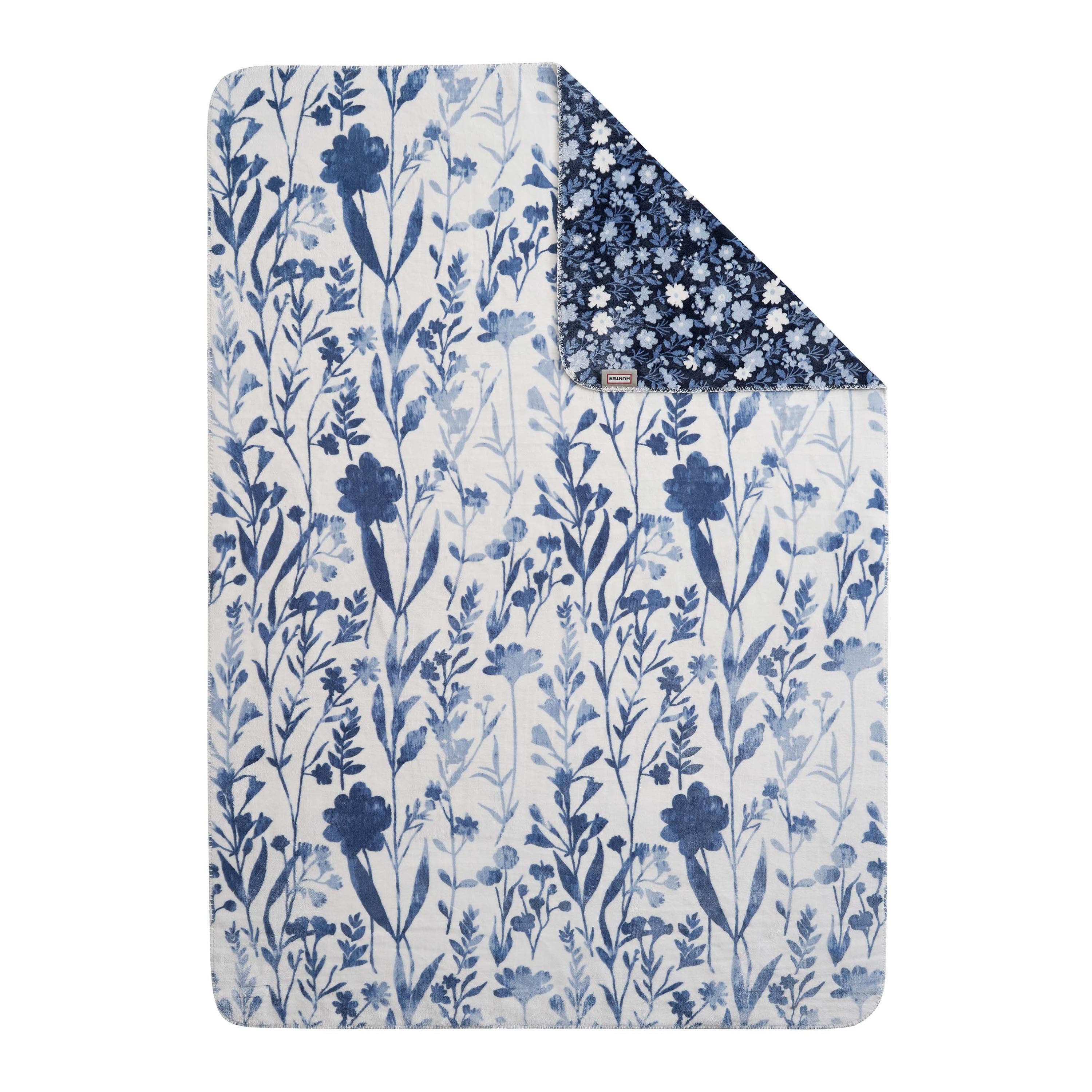Indigo Silhouette Stems Floral