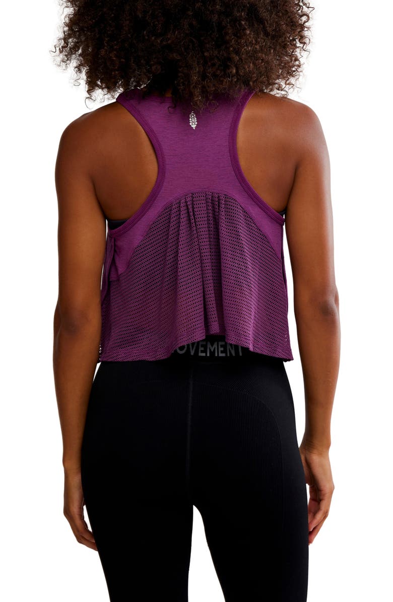Free People FP Movement Tempo Flash Finish Tank, Alternate, color, Deep Mulberry
