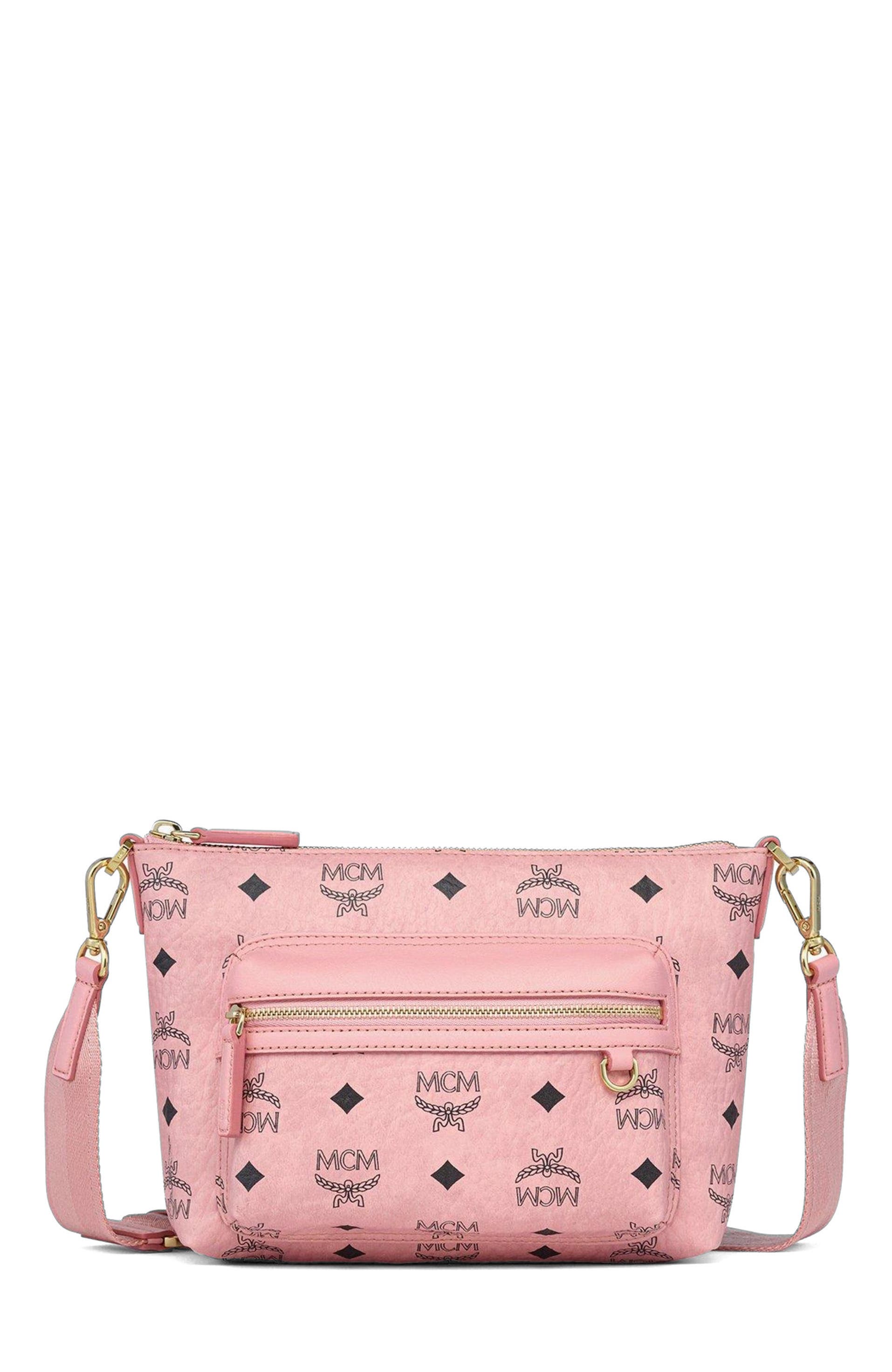 MCM Aren Crossbody in Visetos, Main, color, 