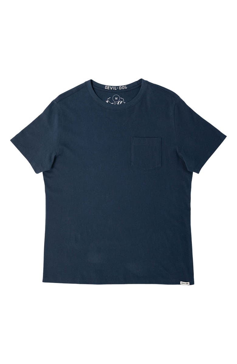 Devil-Dog Dungarees Men's Signature Pocket T-Shirt, Alternate, color, Navy Blue