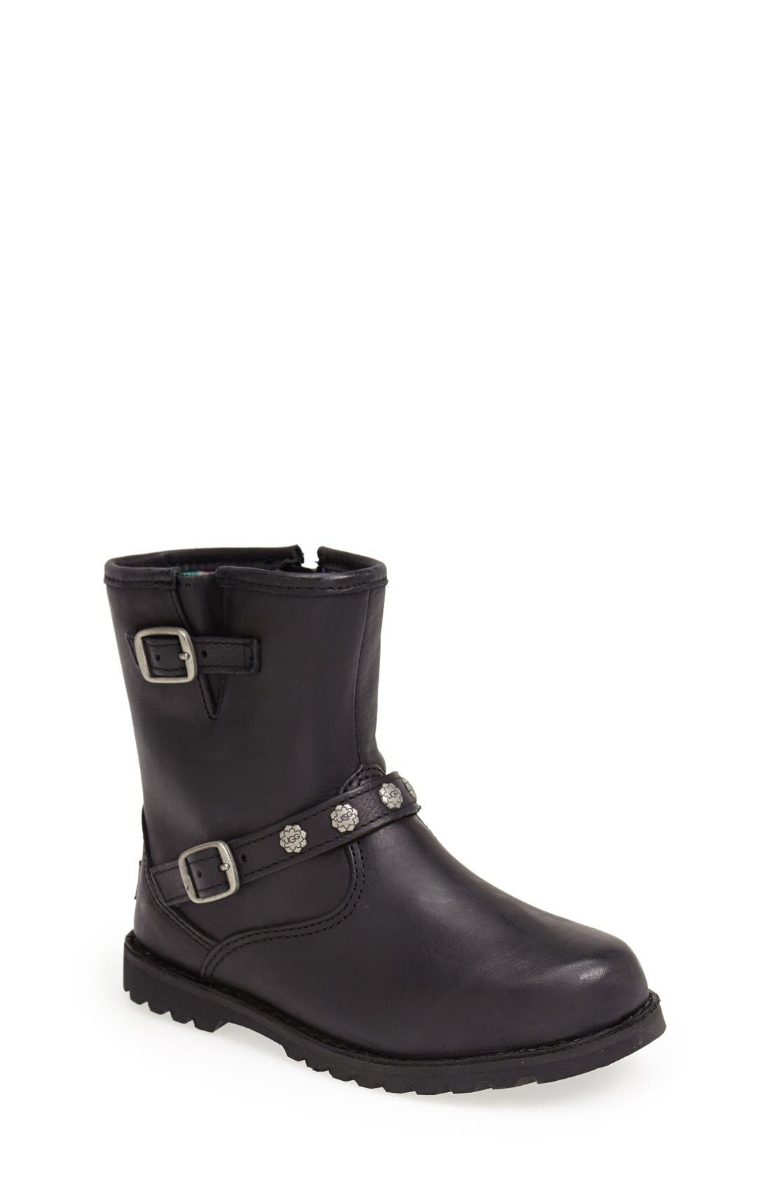 UGG<sup>®</sup> Australia 'Hannah' Moto Boot, Main, color, 