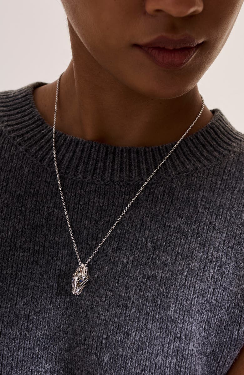 John Hardy Naga Pendant Necklace, Alternate, color, Silver