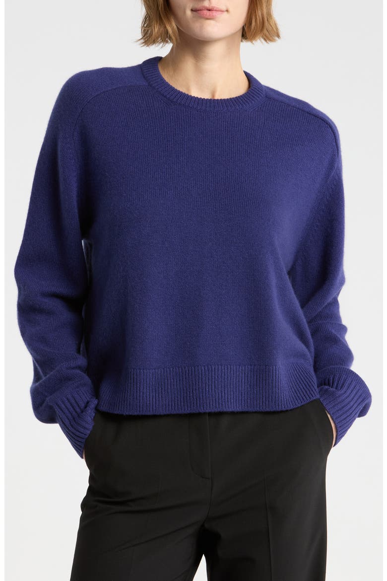 Cashmere Crewneck Crop Sweater, Main, color, R4U