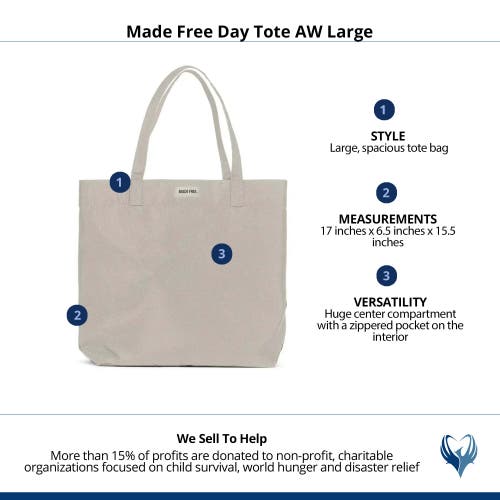 Made Free Day Tote Aw Large In Sand