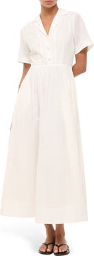 STAUD Meryl Cotton Maxi Shirtdress